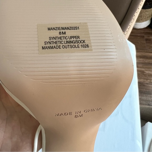 NEW Steve Madden Manzie Lace Up Paltform Heels White Strappy Ankle Tie Size 8 - Picture 9 of 11